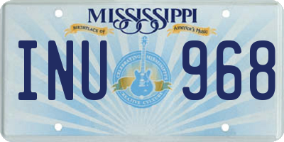 MS license plate INU968