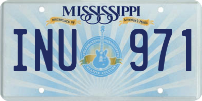 MS license plate INU971