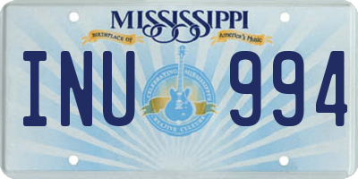 MS license plate INU994