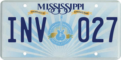 MS license plate INV027