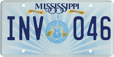 MS license plate INV046
