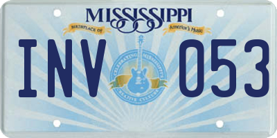 MS license plate INV053