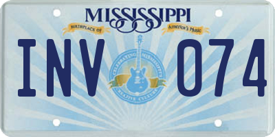 MS license plate INV074