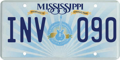 MS license plate INV090