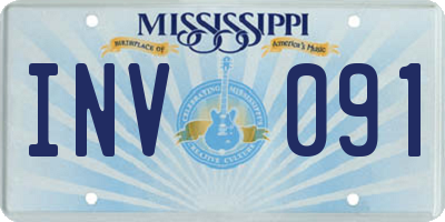 MS license plate INV091