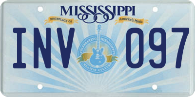 MS license plate INV097