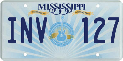 MS license plate INV127