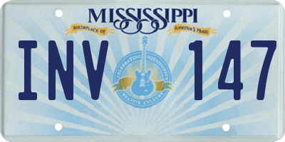 MS license plate INV147