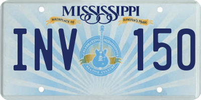 MS license plate INV150