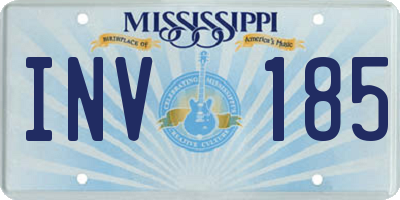 MS license plate INV185