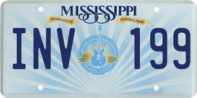 MS license plate INV199