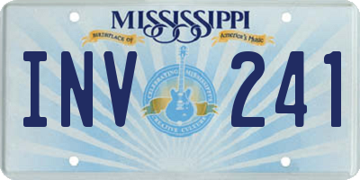 MS license plate INV241