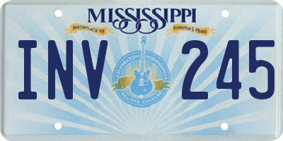 MS license plate INV245