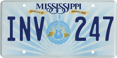 MS license plate INV247