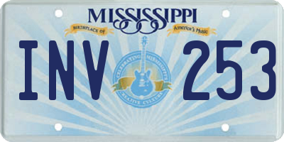 MS license plate INV253