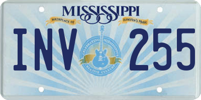 MS license plate INV255