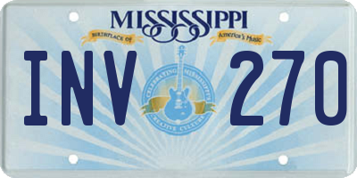MS license plate INV270