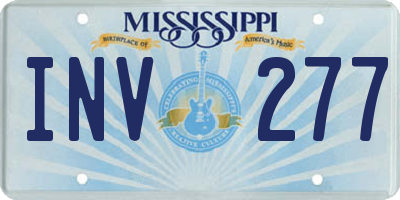 MS license plate INV277