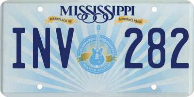 MS license plate INV282