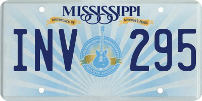 MS license plate INV295