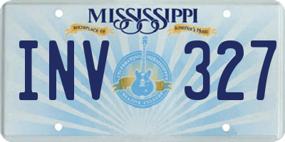 MS license plate INV327