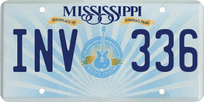 MS license plate INV336