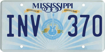 MS license plate INV370