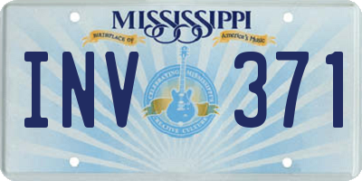 MS license plate INV371
