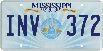 MS license plate INV372