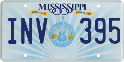 MS license plate INV395