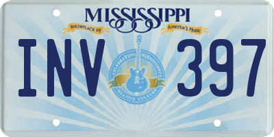 MS license plate INV397
