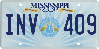 MS license plate INV409