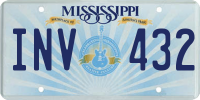 MS license plate INV432