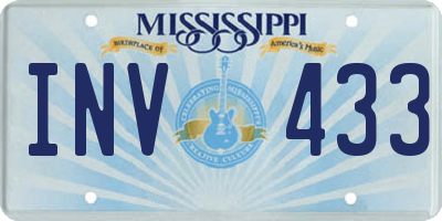 MS license plate INV433