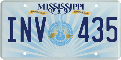 MS license plate INV435
