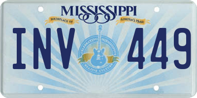 MS license plate INV449