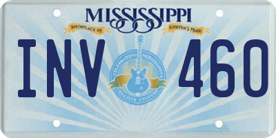 MS license plate INV460