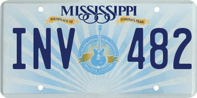 MS license plate INV482