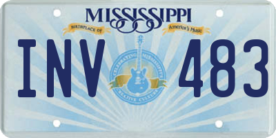 MS license plate INV483