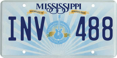 MS license plate INV488