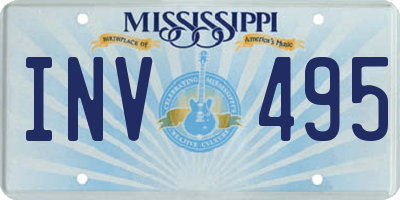 MS license plate INV495