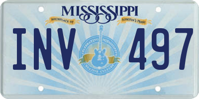 MS license plate INV497