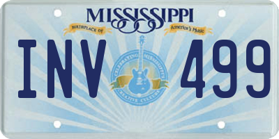 MS license plate INV499