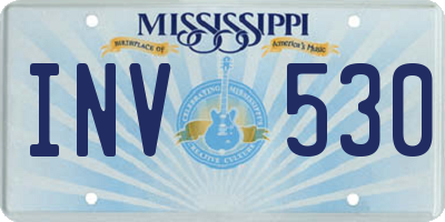 MS license plate INV530