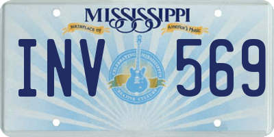 MS license plate INV569