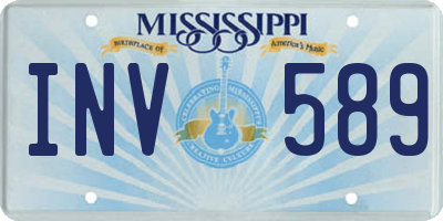 MS license plate INV589