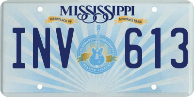 MS license plate INV613