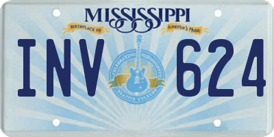 MS license plate INV624