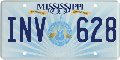 MS license plate INV628