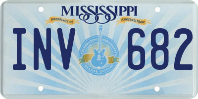 MS license plate INV682